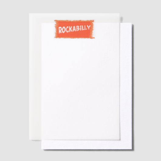 RockaBilly scheurde witte vellum papieren Vellum Uitnodigingen (Offset)