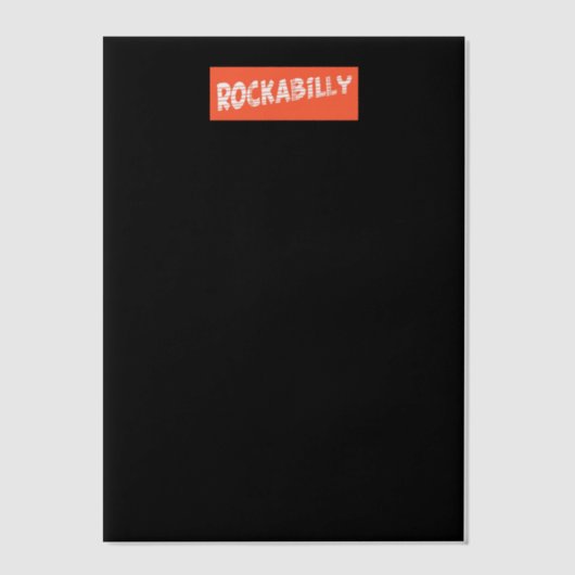 RockaBilly scheurde zwarte vellum papieren Vellum Uitnodigingen (Voorkant)