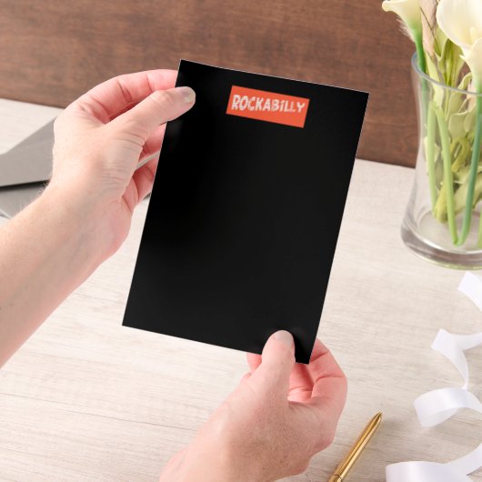 RockaBilly scheurde zwarte vellum papieren Vellum Uitnodigingen (Draagbaar)