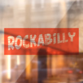 RockaBilly see-thru raambeugel frontstick Raamsticker (Vel 2)