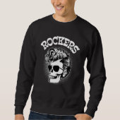 Rockabilly Skull Kleding Psychobilly Rock and Rol Trui (Voorkant)