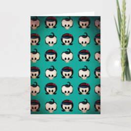 Rockabilly Skulls Pattern Kaart