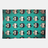 Rockabilly Skulls Pattern Theedoek (Horizontaal)