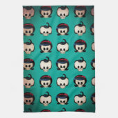 Rockabilly Skulls Pattern Theedoek (Verticaal)