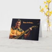 Rockabilly Stand-up Bass Player Verjaardag Kaart (Gele Bloem)