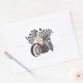 Rockabilly-Sticker Ronde Sticker (Envelop)