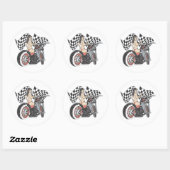 Rockabilly-Sticker Ronde Sticker (Vel)