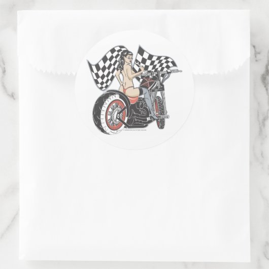 Rockabilly-Sticker Ronde Sticker (Tas)