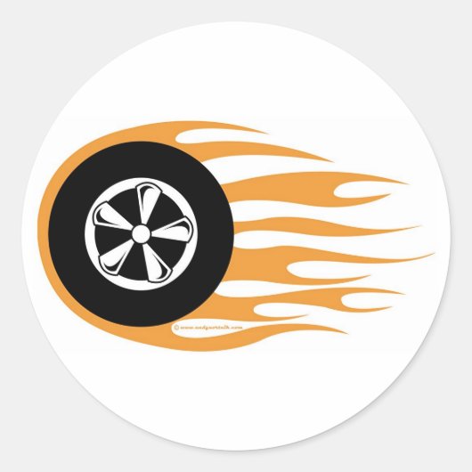 Rockabilly-Sticker Ronde Sticker (Voorkant)