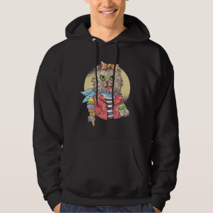 Rockabilly-stijl kat hoodie