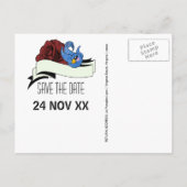 Rockabilly Swallow Tattoo Wedding RSVP Aankondigingskaart (Achterkant)
