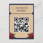 Rockabilly Tattoo Gotische bruiloft Informatiekaartje (Achterkant)