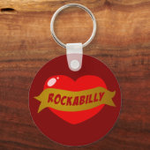 Rockabilly Tattoo Heart Sleutelhanger (Voorkant)
