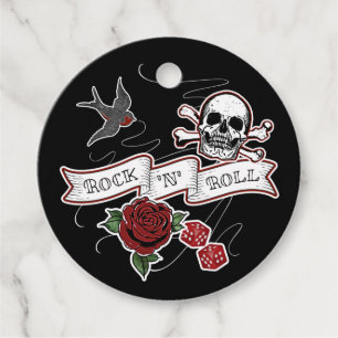 Rockabilly Tattoo Musicus Bedankjes Labels