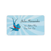 Rockabilly Tattoo Swallow Bird Labels (Voorkant)