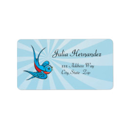 Rockabilly Tattoo Swallow Bird Labels
