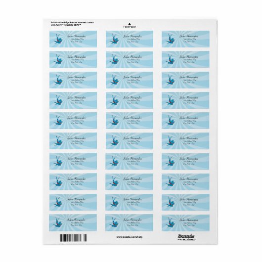 Rockabilly Tattoo Swallow Bird Labels (Full Sheet)