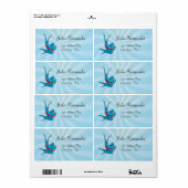 Rockabilly Tattoo Swallow Bird Labels (Full Sheet)