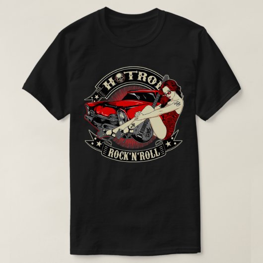 Rockabilly Tees For Women Men Hotrod Rock N Roll P (Design voorkant)