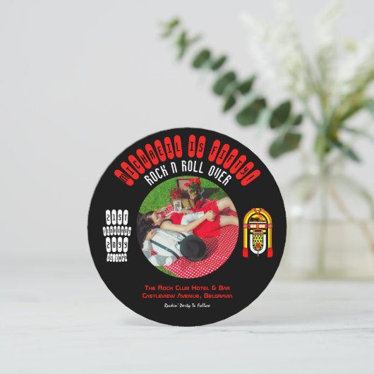 Rockabilly Trouw Uitnodiging Vinyl LP Plaat (Staand voorkant)