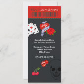 Rockabilly Trouwkaart Kaart (Voorkant)