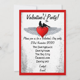 Rockabilly valentijnen partij kaart