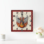 Rockabilly Vierkante Klok (Huis)