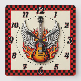 Rockabilly Vierkante Klok