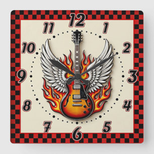 Rockabilly Vierkante Klok