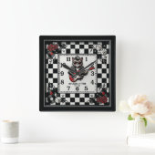 Rockabilly Vierkante Klok (Huis)