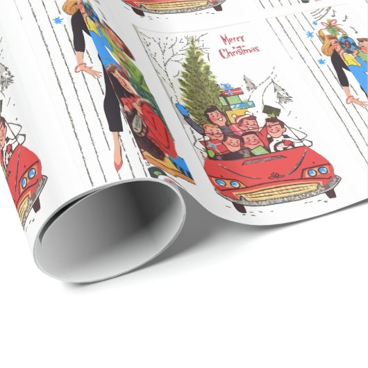 rockabilly vintage cadeaupapier (Rol Hoek)