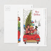 rockabilly vintage feestdagenkaart (Voorkant / Achterkant)