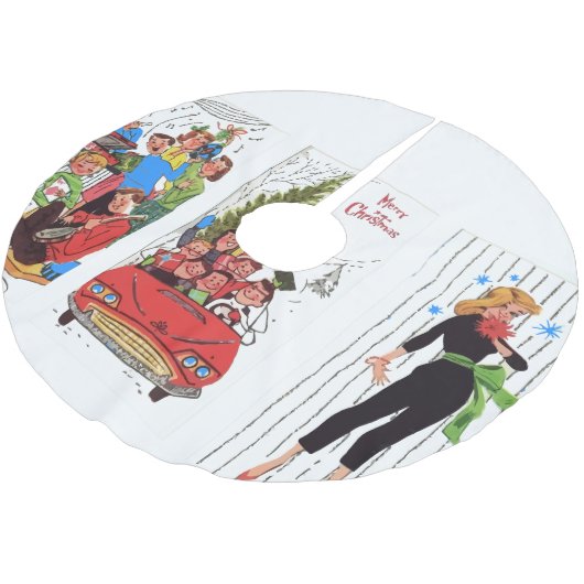 rockabilly vintage kerstboomrok kerstboom rok (Gekanteld)