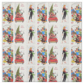 rockabilly vintage kerststof stof (Swatch)