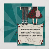 Rockabilly Wedding, 4.5x6.25 behalve de datum Save The Date (Voorkant / Achterkant)