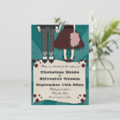 Rockabilly Wedding, 4.5x6.25 behalve de datum Save The Date (Staand voorkant)