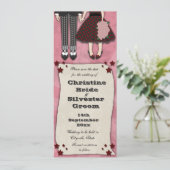 Rockabilly Wedding, 4x9.25 behalve de datum Save The Date (Staand voorkant)