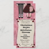 Rockabilly Wedding, 4x9.25 behalve de datum Save The Date (Voorkant / Achterkant)