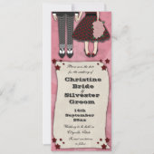 Rockabilly Wedding, 4x9.25 behalve de datum Save The Date (Voorkant)