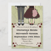 Rockabilly Wedding, 5.5x7.5 Bewaar de datum Save The Date (Voorkant)