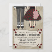 Rockabilly Wedding, 5 x 7 bruiloft Kaart (Voorkant)