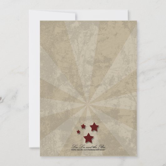 Rockabilly Wedding, 5 x 7 bruiloft Kaart (Achterkant)