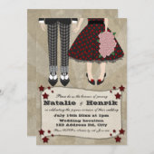 Rockabilly Wedding, 5x7 bruiloft * Kaart (Voorkant / Achterkant)