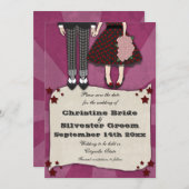 Rockabilly Wedding, 5x7 sparen de datum Save The Date (Voorkant / Achterkant)