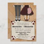 Rockabilly Wedding, 5x7 verloving Kaart (Voorkant / Achterkant)