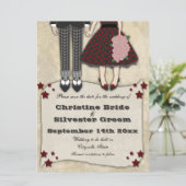 Rockabilly Wedding, 6.5x8.75 behalve de datum Save The Date (Staand voorkant)