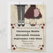 Rockabilly Wedding, 6.5x8.75 behalve de datum Save The Date (Voorkant)