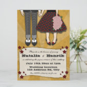 Rockabilly Wedding, 6.5x8.75 bruiloft Kaart (Staand voorkant)