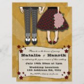 Rockabilly Wedding, 6.5x8.75 bruiloft Kaart (Voorkant / Achterkant)
