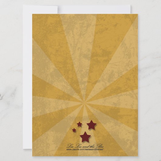 Rockabilly Wedding, 6.5x8.75 bruiloft Kaart (Achterkant)